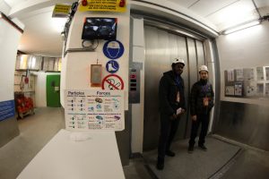 Consensus Rapper and DR Koul in CERN CMS Elevator